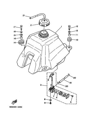 Tornillo original Yamaha Banshee (n5)