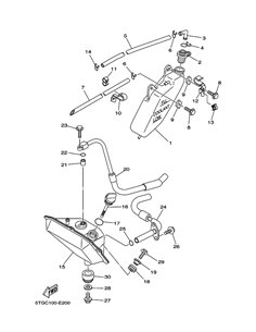 Tubo (L1150) de deposito de aceite original Yamaha YFZ450 (n5)