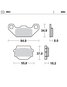 Pastillas de freno delantero MOTOMASTER NITRO SERIES 091321 Kawasaki KEF KSF KXF  Suzuki LT 230 250 500