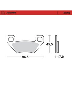 Pastillas de freno delantero/trasero MOTOMASTER NITRO SERIES 097221 Artic Cat 250 366 400 425 450 500 550 650 700 1000 Polaris
