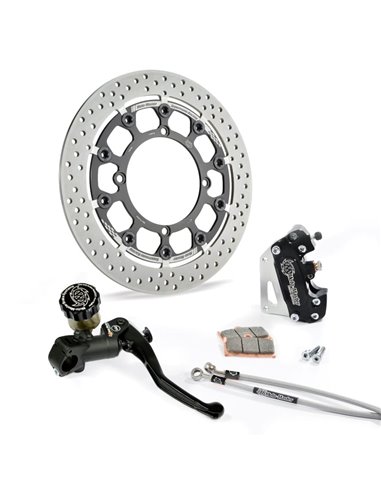 Kit de freno delantero round disc flotante 320mm SUPERMOTO RACING MOTOMASTER (con foco) Yamaha WR YZ YZF  Fantic XE XX XXF