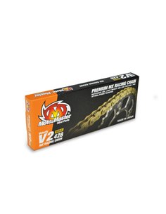 Cadena V2 428 Gold MOTOMASTER reforzada sin retenes 130 pasos con clip