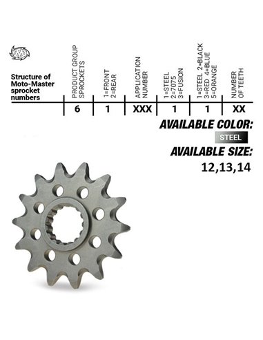 Piñon de ataque MOTOMASTER  Honda CR 125 87-03