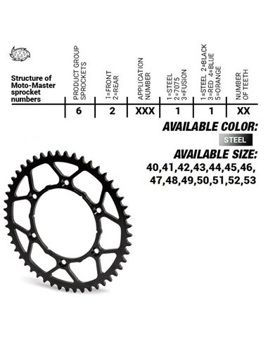 Corona MOTOMASTER STEEL 520 Yamaha TTR 230  WRF 250 426 450  YZ 125 250  YZF 250 400 426 450 Fantic