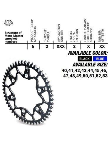 Corona MOTOMASTER 7075 SERIES ALUMINIO AZUL TTR 230 WRF 250 426 450 YZ 125 250 YZF 250 400 426 450 Fantic