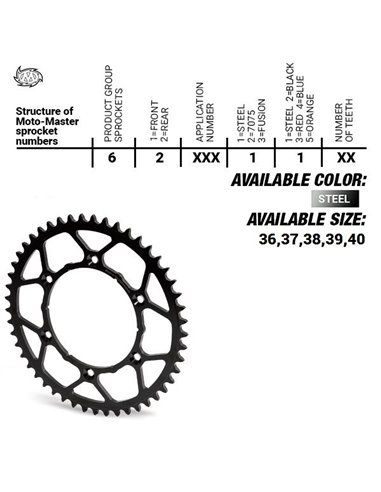 Corona MOTOMASTER STEEL 520  Honda TRX 250 EX 93-08 TRX 250 R 86-92 TRX 250 X 86-92  TRX 300 EX-X 94-09 TRX 400 EX 99-08