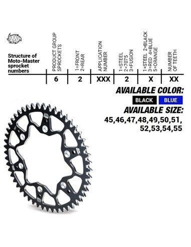 Corona MOTOMASTER 7075 SERIES ALUMINIO NEGRO TM RACING MX 85 13-...