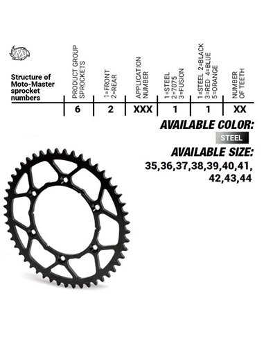 Corona MOTOMASTER STEEL 520 GASGAS MC 50 21-...  HUSQVARNA TC 50 17-...  KTM SX 50 14-...
