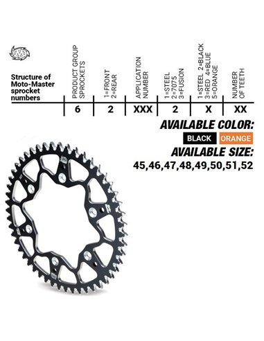 Corona MOTOMASTER 7075 SERIES ALUMINIO NARANJA  KTM Freeride 250 F 14-20 Freeride 350 12-17