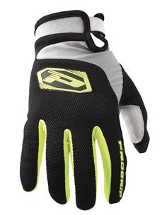 Guantes Cross PROGRIP AIRTECH Amarillo Flúor Negro Gris