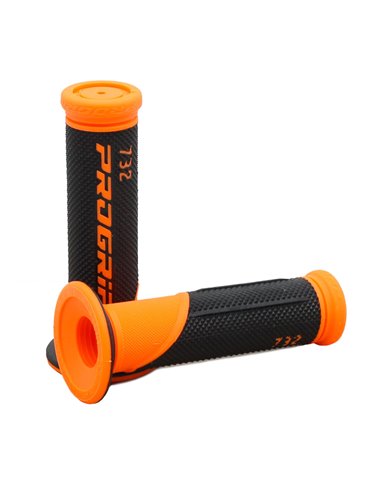 Puños carretera-scooter PROGRIP 732-296 naranja fluor  negro