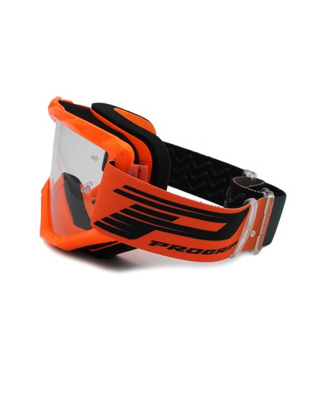 Gafas PROGRIP 3201-166 naranja fluorescente cristal transparente
