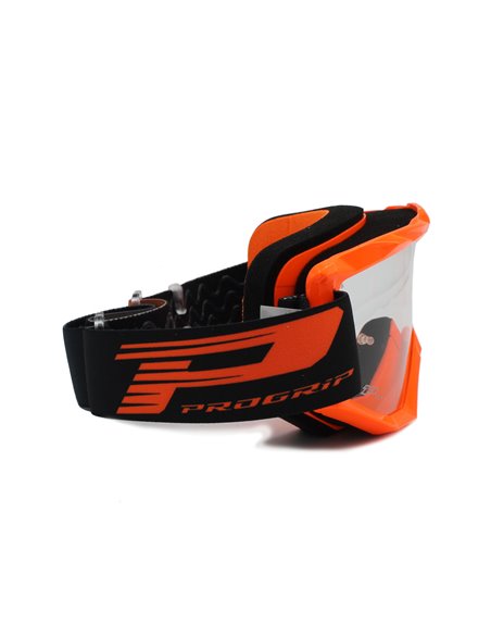 Gafas PROGRIP 3201-166 naranja fluorescente cristal transparente