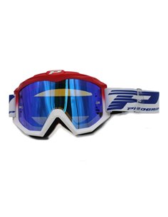 Gafas PROGRIP 3201FL-130 rojo blanco cristal azul espejo