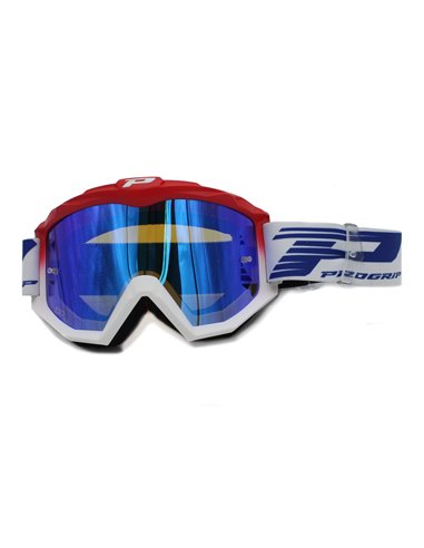 Gafas PROGRIP 3201FL-130 rojo blanco cristal azul espejo