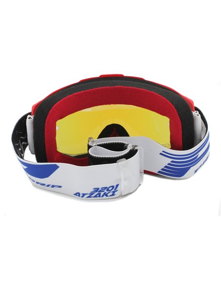 Gafas PROGRIP 3201FL-130 rojo blanco cristal azul espejo