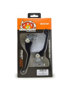 Juego de manetas de freno y embrague forjadas reversibles MOTOMASTER negras Yamaha YZ 125 250 YZF 250 450