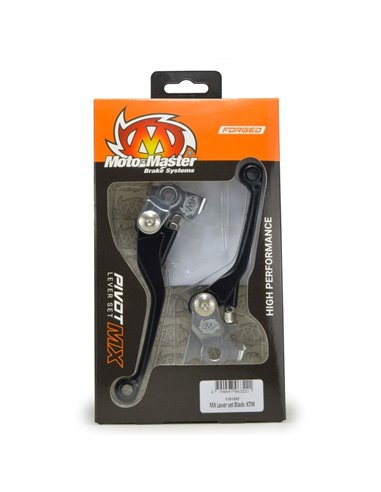 Juego de manetas de freno y embrague forjadas reversibles MOTOMASTER negras Yamaha YZ 125 250 YZF 250 450