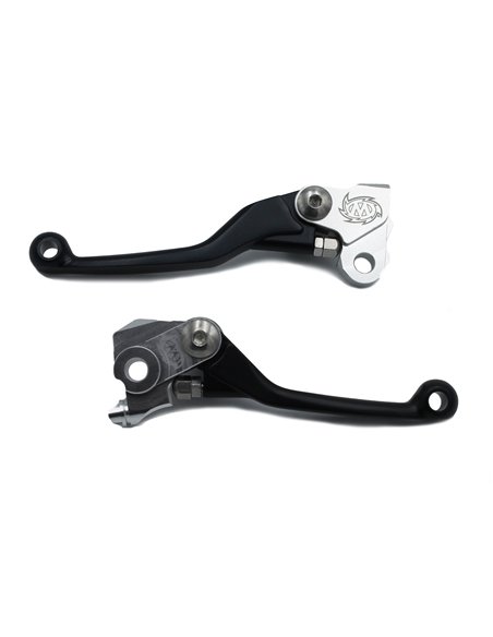 Juego de manetas de freno y embrague forjadas reversibles MOTOMASTER negras Yamaha YZ 125 250 YZF 250 450