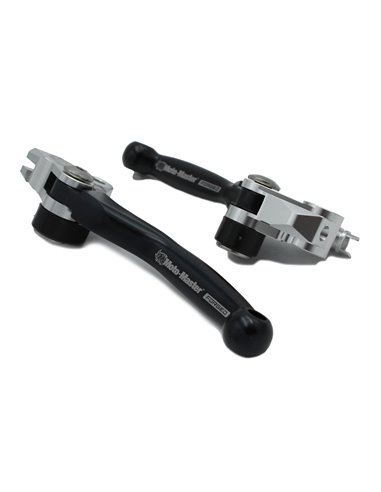 Juego de manetas de freno y embrague forjadas reversibles MOTOMASTER negras Yamaha YZ 125 250 YZF 250 450