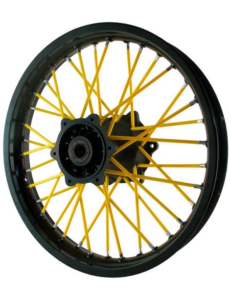 Protectores de radios Racepro amarillos (38 delanteros y 38 traseros)