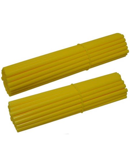 Protectores de radios Racepro amarillos (38 delanteros y 38 traseros)