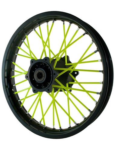 Protectores de radios Racepro amarillo fluorescente (38 delanteros y 38 traseros)
