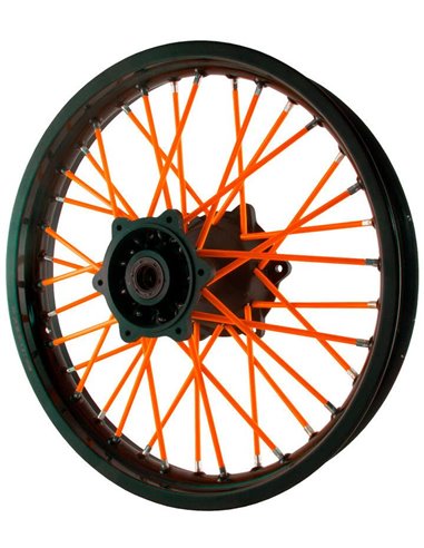 Protectores de radios Racepro naranja fluorescente (38 delanteros y 38 traseros)