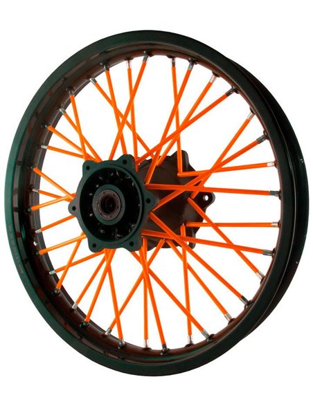 Protectores de radios Racepro naranja fluorescente (38 delanteros y 38 traseros)