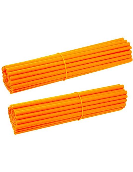 Protectores de radios Racepro naranja fluorescente (38 delanteros y 38 traseros)