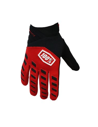 Guantes 100% AIRMATIC rojos negro