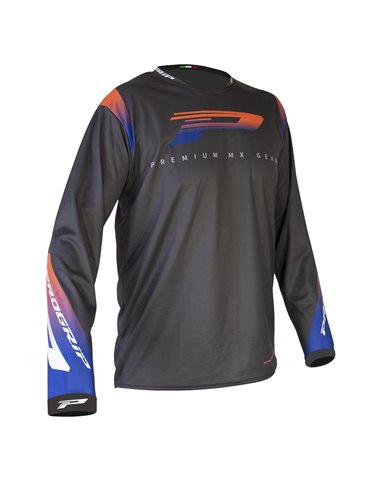 Jersey Progrip gris oscuro naranja fluorescente azul