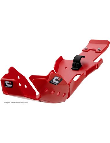 Protector de carter y bieleta hard enduro Crosspro DTC rojo Honda CRF 450R RX 21-22