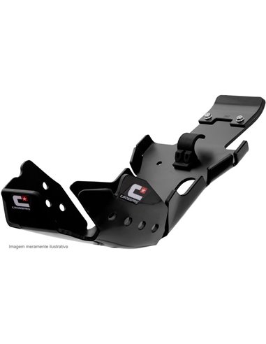 Protector de carter y bieleta hard enduro Crosspro DTC negro TM Racing EN MX 125 144 2T 16-21