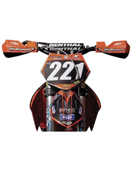 Paramanos Polisport MX Rocks universal Naranja Negro