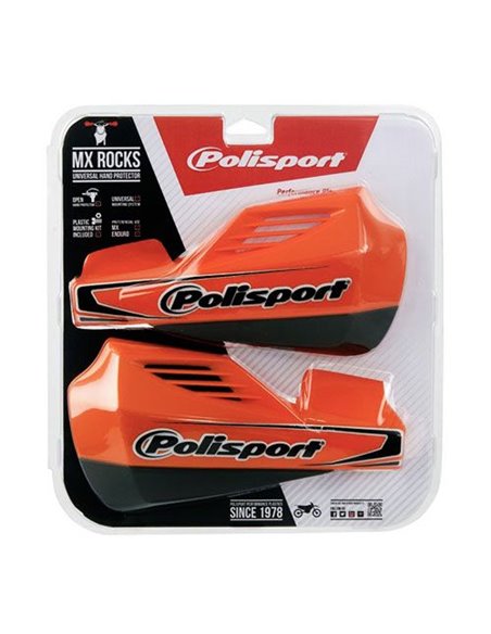 Paramanos Polisport MX Rocks universal Naranja Negro