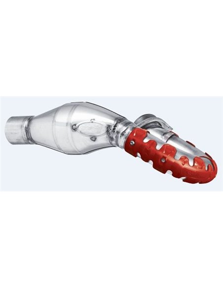 Protector de escape Polisport 4T Armadillo versión corto Rojo