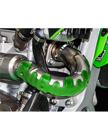 Protector de escape Polisport 4T Armadillo versión largo Verde