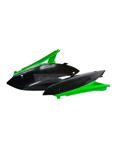 Tapas laterales Polisport KAWASAKI KX 250F 09-12 KX 450F 09-11 Verde Negro