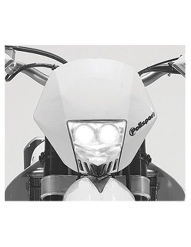 Portafaros Polisport HMX LED Blanco
