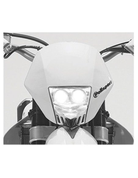 Portafaros Polisport HMX LED Blanco