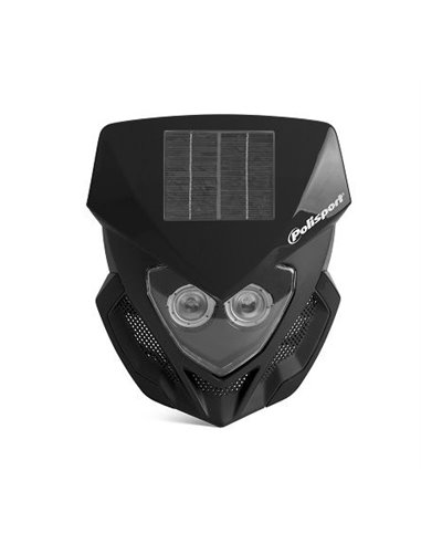 Portafaros Polisport LOOKOS SOLAR LED Negro