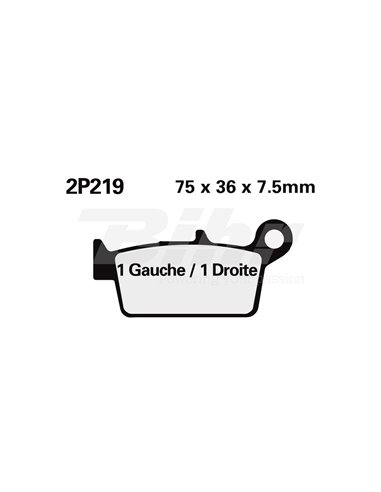 Kit de plaquettes de frein NISSIN 2P219GS Position: arrière