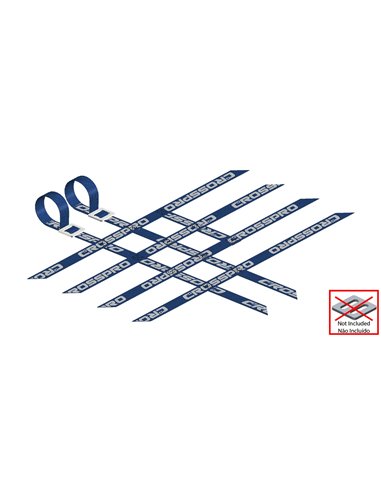 Pack 2 cintas parrillas universales 4x2x4 AZULES super reforzadas CROSSPRO
