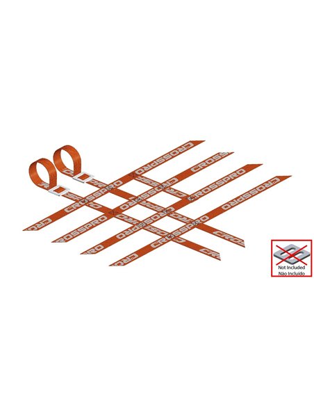 Pack 2 cintas parrillas universales 4x2x4 NARANJAS super reforzadas CROSSPRO