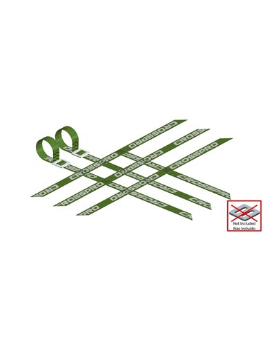 Pack 2 cintas parrillas universal 3x3x3 VERDES super reforzadas CROSSPRO