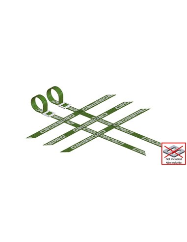 Pack 2 cintas Parrillas Universal 3x2x3 VERDES super reforzadas CROSSPRO