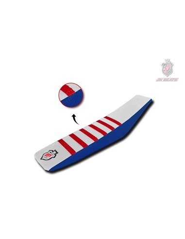 Funda asiento JN SEATS JNM3 BETA RR 2T-4T 20-25 Blanco Azul Rojo