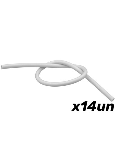 Tubo de gasolina Racepro de PVC Blanco 5mm X 8mm 14 unidades