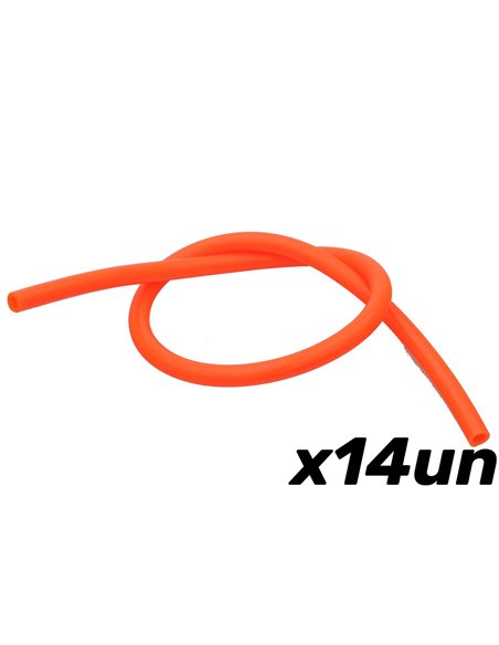 Tubo de gasolina Racepro de PVC Naranja 5mm X 8mm 14 unidades